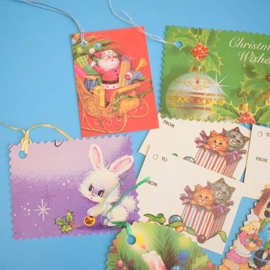 Vintage 1960s Gift Tags - Present Wrapping / Parcel Stickers by Pineapple Retro