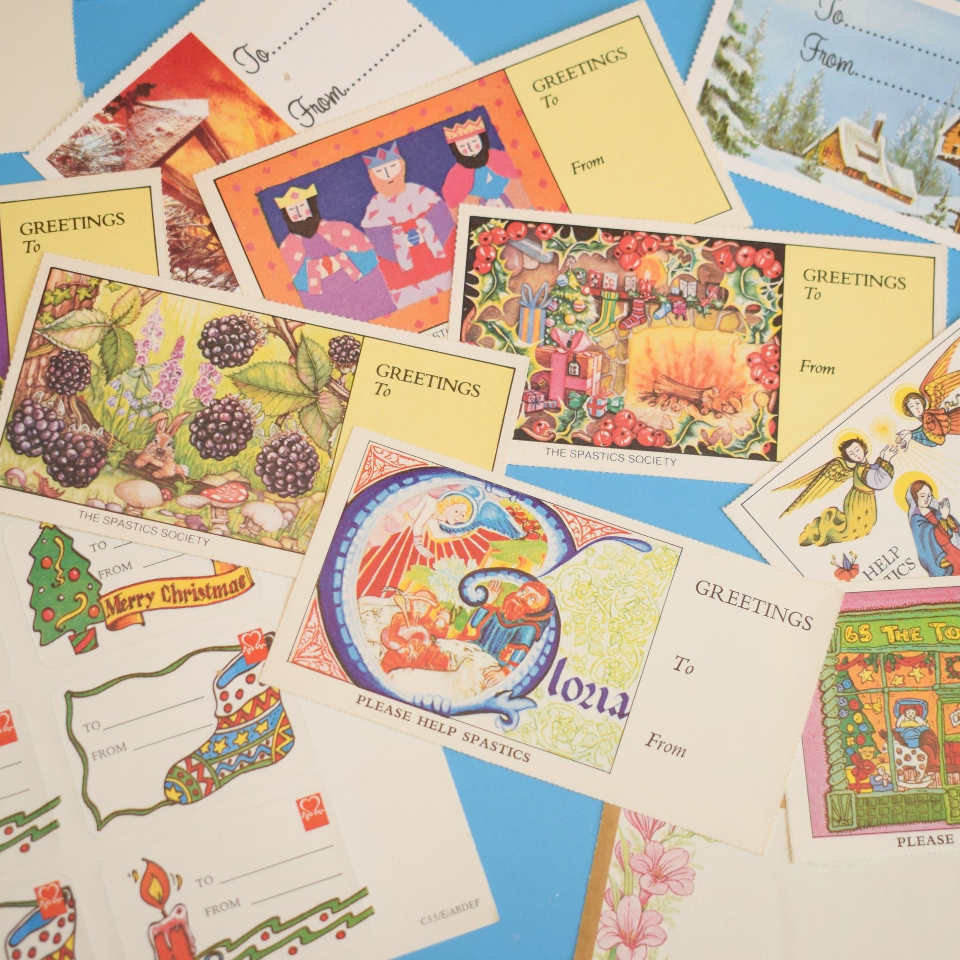 Vintage 1960s Gift Tags - Present Wrapping / Parcel Stickers by Pineapple Retro