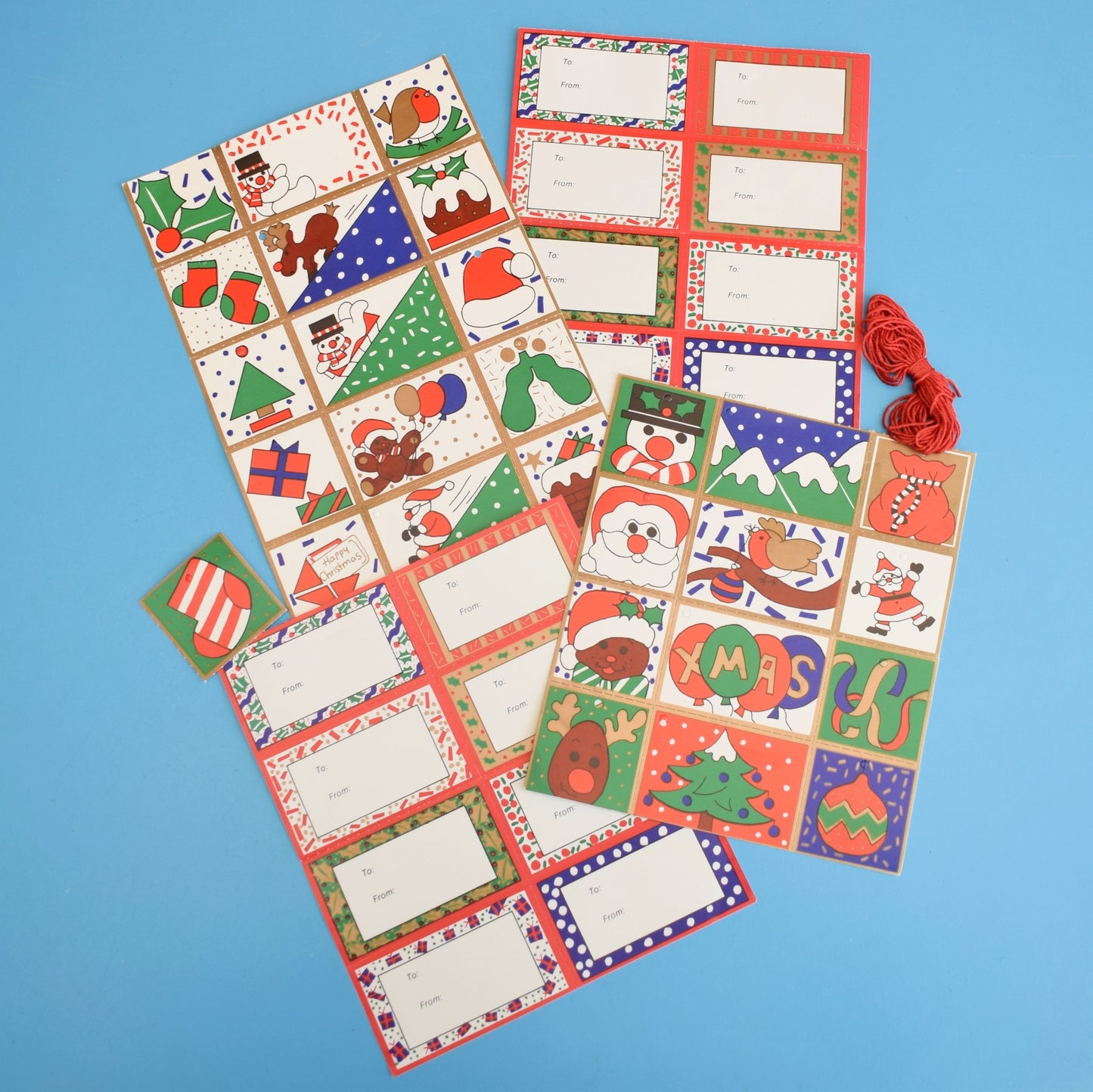 Vintage 1980s Present Wrapping - Parcel Tags by Pineapple Retro