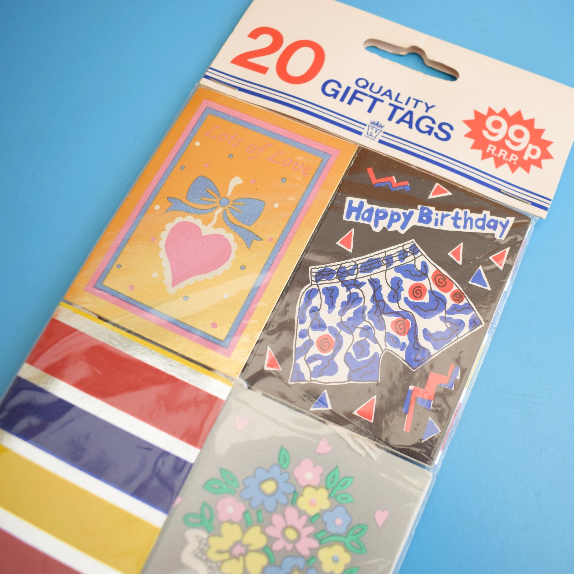 Vintage 1980s Present Wrapping - Parcel Tags by Pineapple Retro