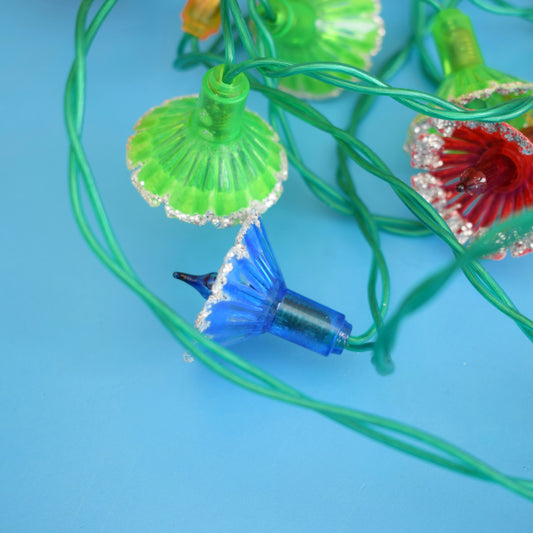 Vintage 1960s Christmas Glitter Flower Lights - Pifco by Pineapple Retro