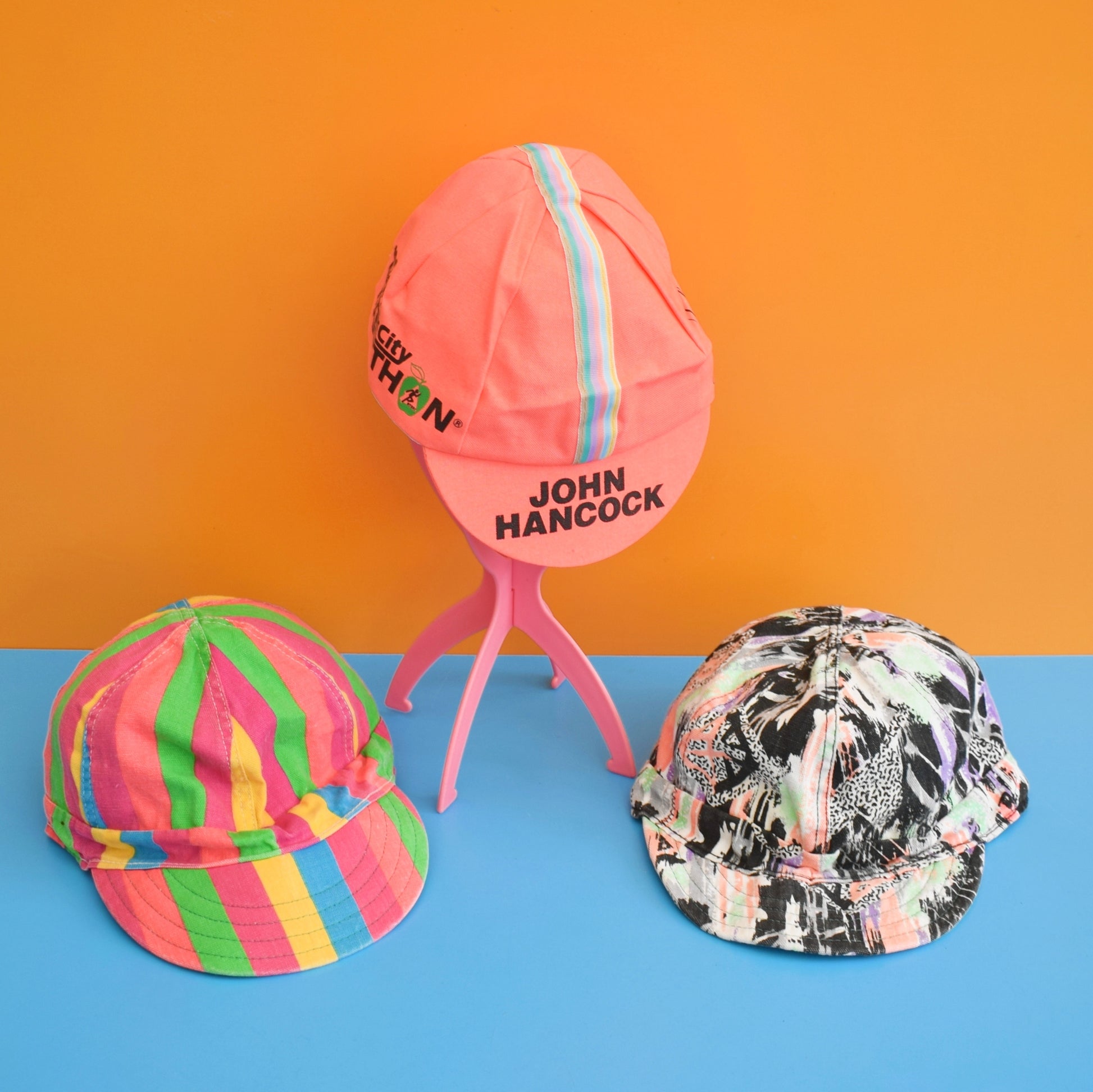 Vintage 1980/90s Caps - Classic Patterns / John Hancock New York Marathon by Vintage