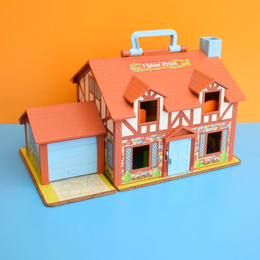 Vintage 1980s Fisher Price Tudor House & Contents