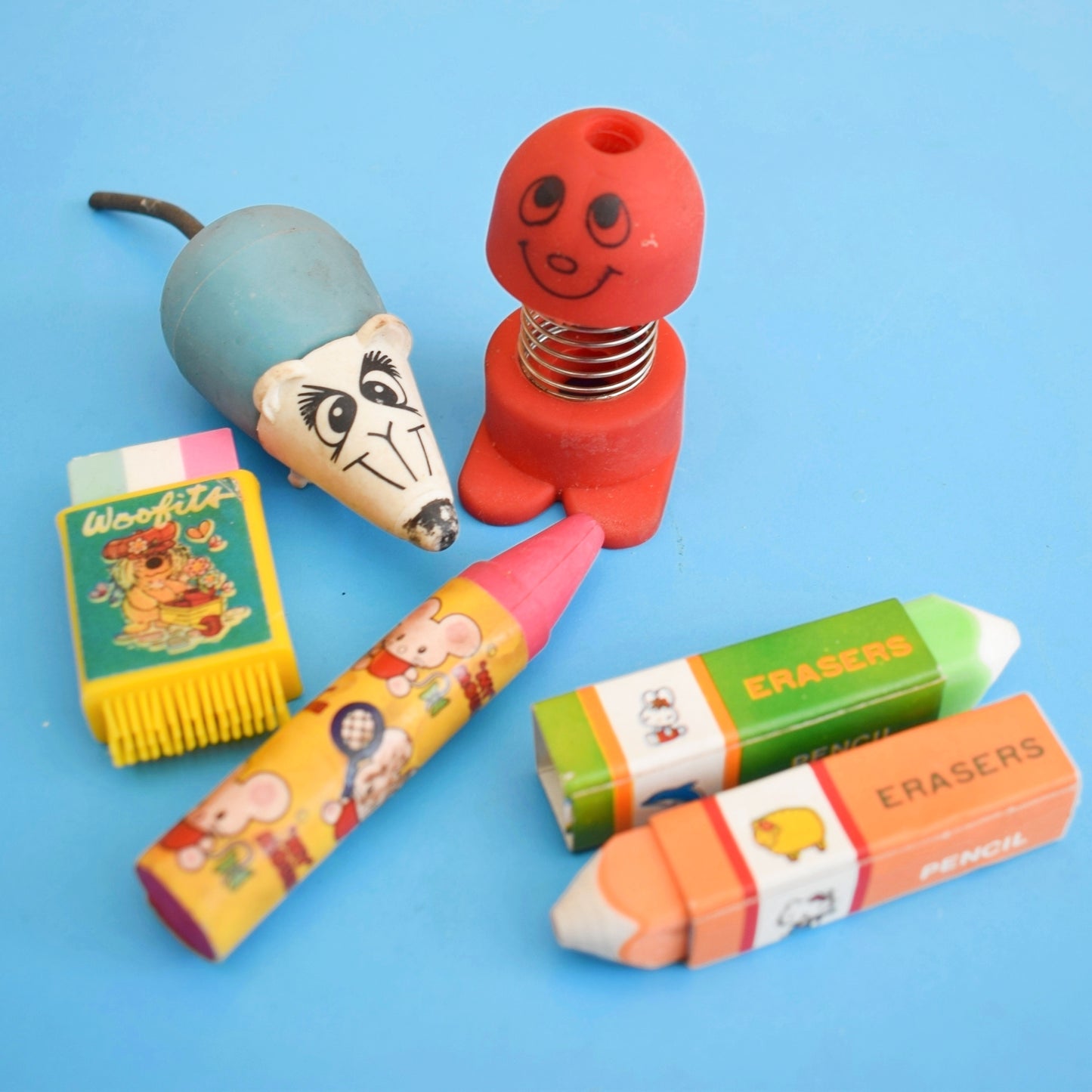 Vintage 1980s Collectable Erasers / Rubbers - Pac Man / Kitsch