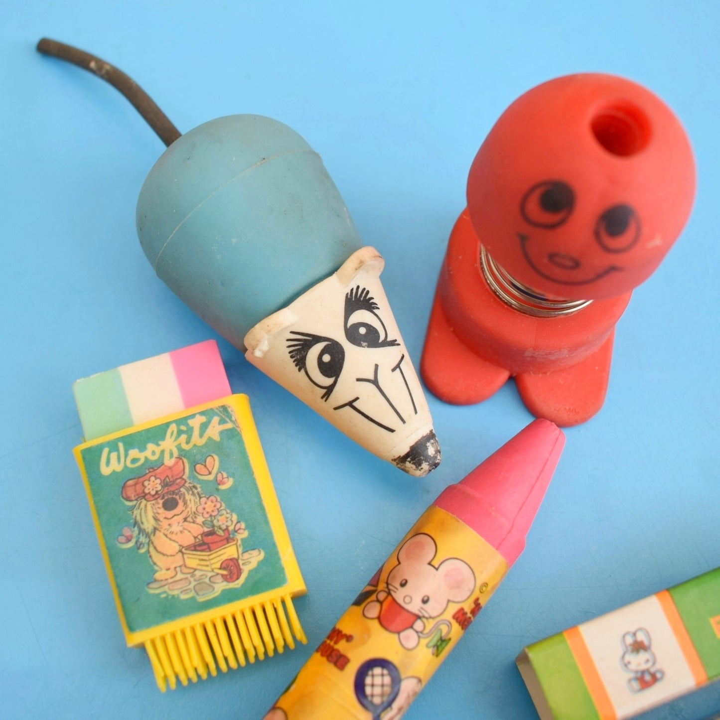 Vintage 1980s Collectable Erasers / Rubbers - Pac Man / Kitsch