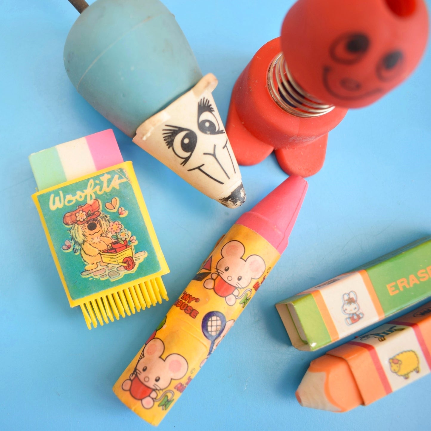 Vintage 1980s Collectable Erasers / Rubbers - Pac Man / Kitsch