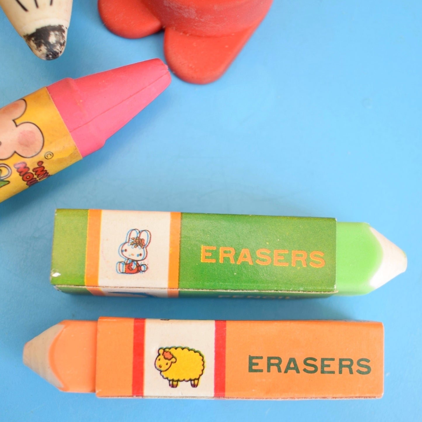 Vintage 1980s Collectable Erasers / Rubbers - Pac Man / Kitsch