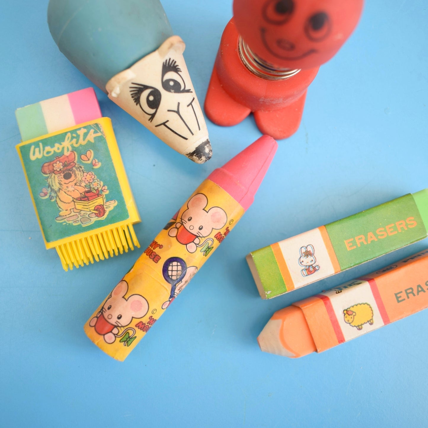 Vintage 1980s Collectable Erasers / Rubbers - Pac Man / Kitsch