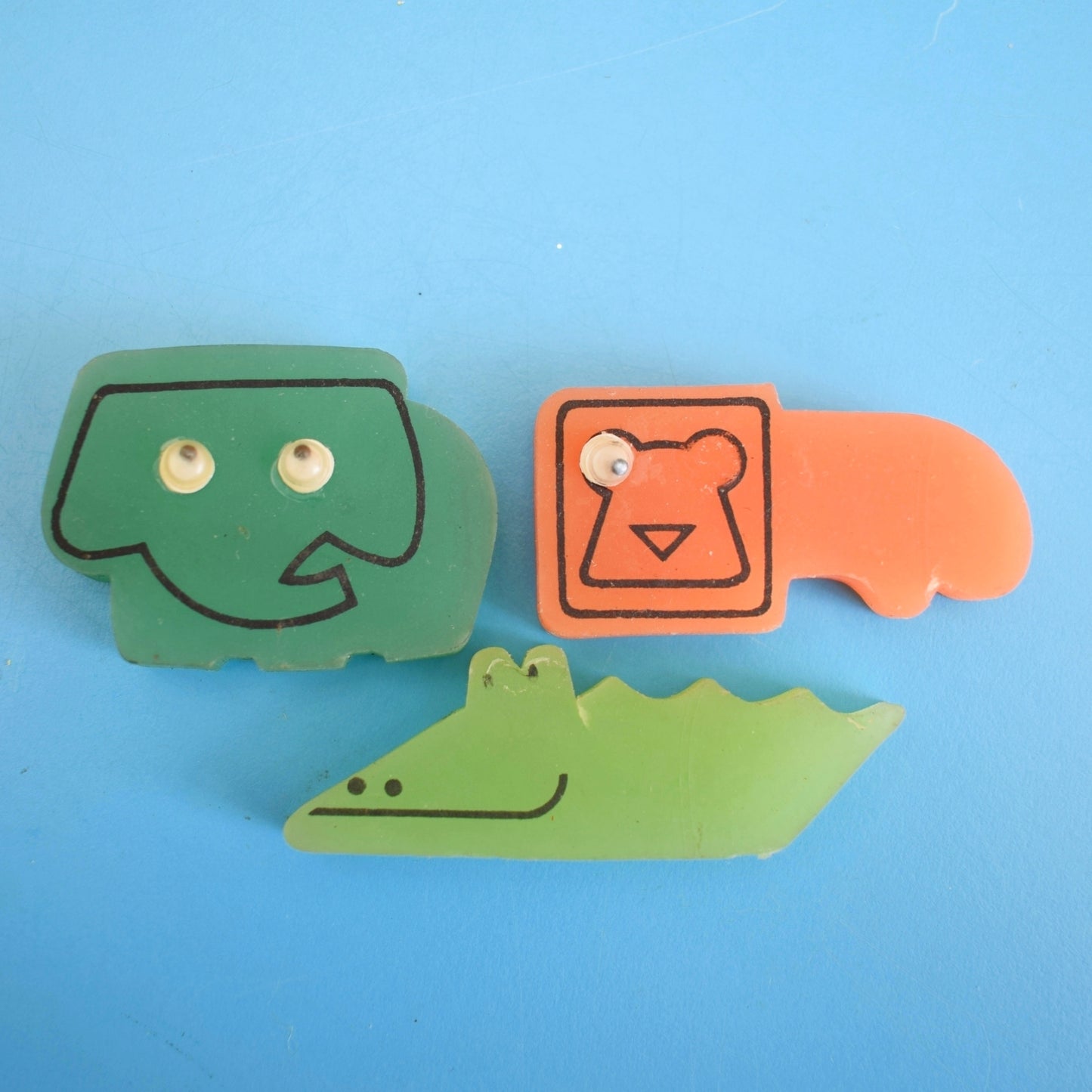 Vintage 1980s Collectable Erasers / Rubbers - Zoo Animals