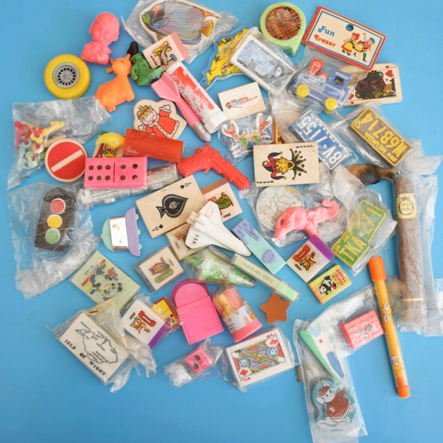 Vintage 1980s Collectable Erasers / Rubbers - Mixed Group x50