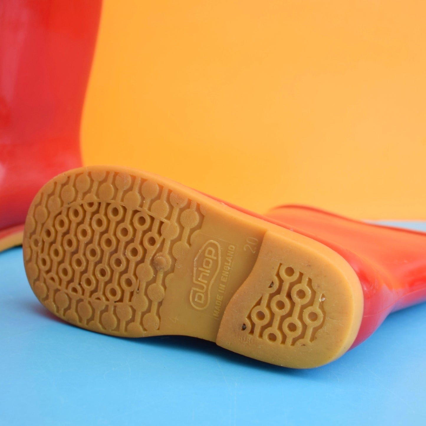 Vintage 1980s Paddington Bear Boots - Dunlop Red sz 20