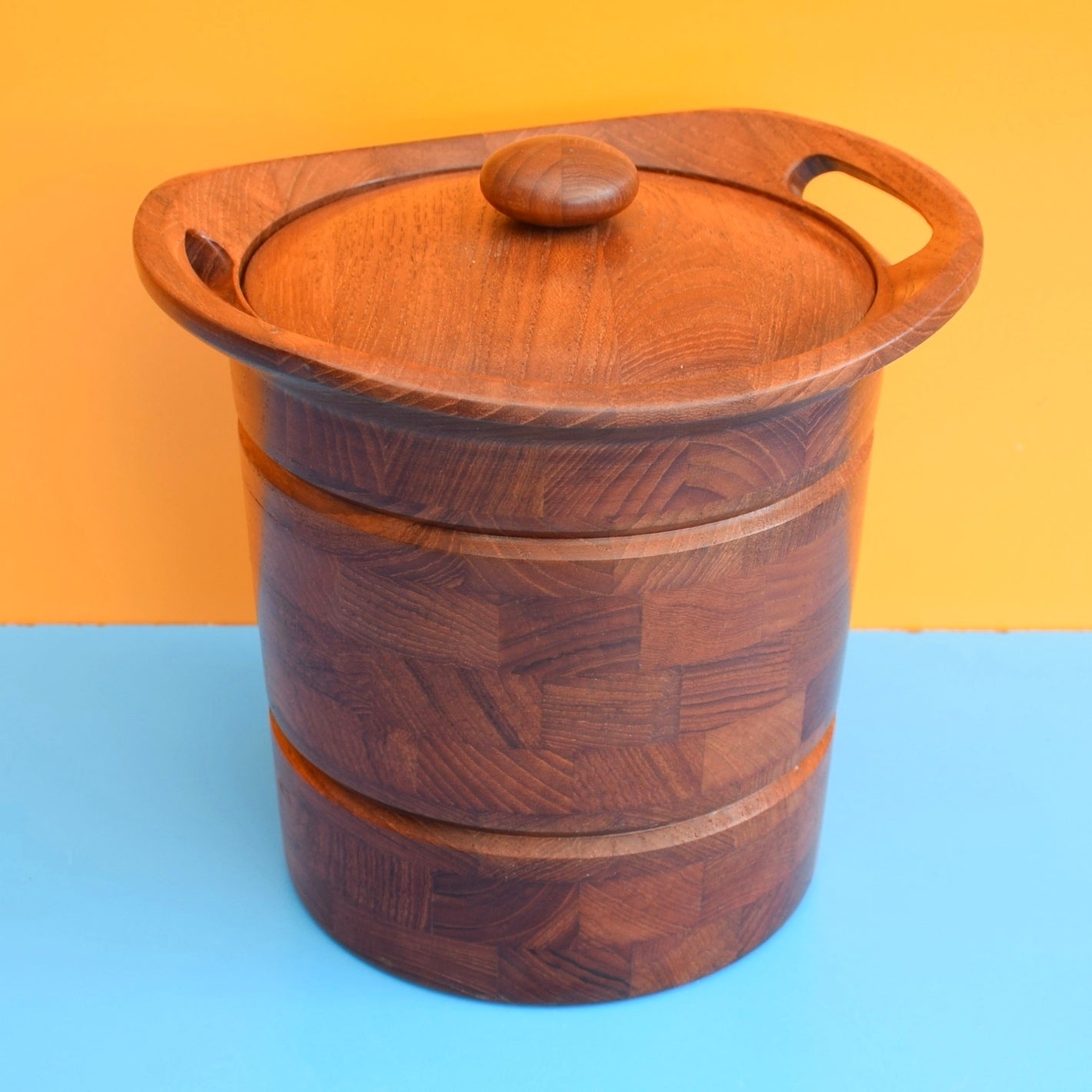 Vintage 1960s Teak Ice Bucket - ESB Denmark