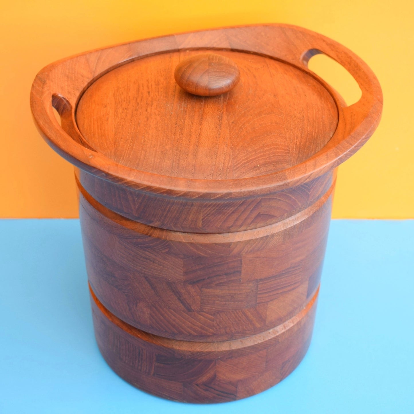 Vintage 1960s Teak Ice Bucket - ESB Denmark