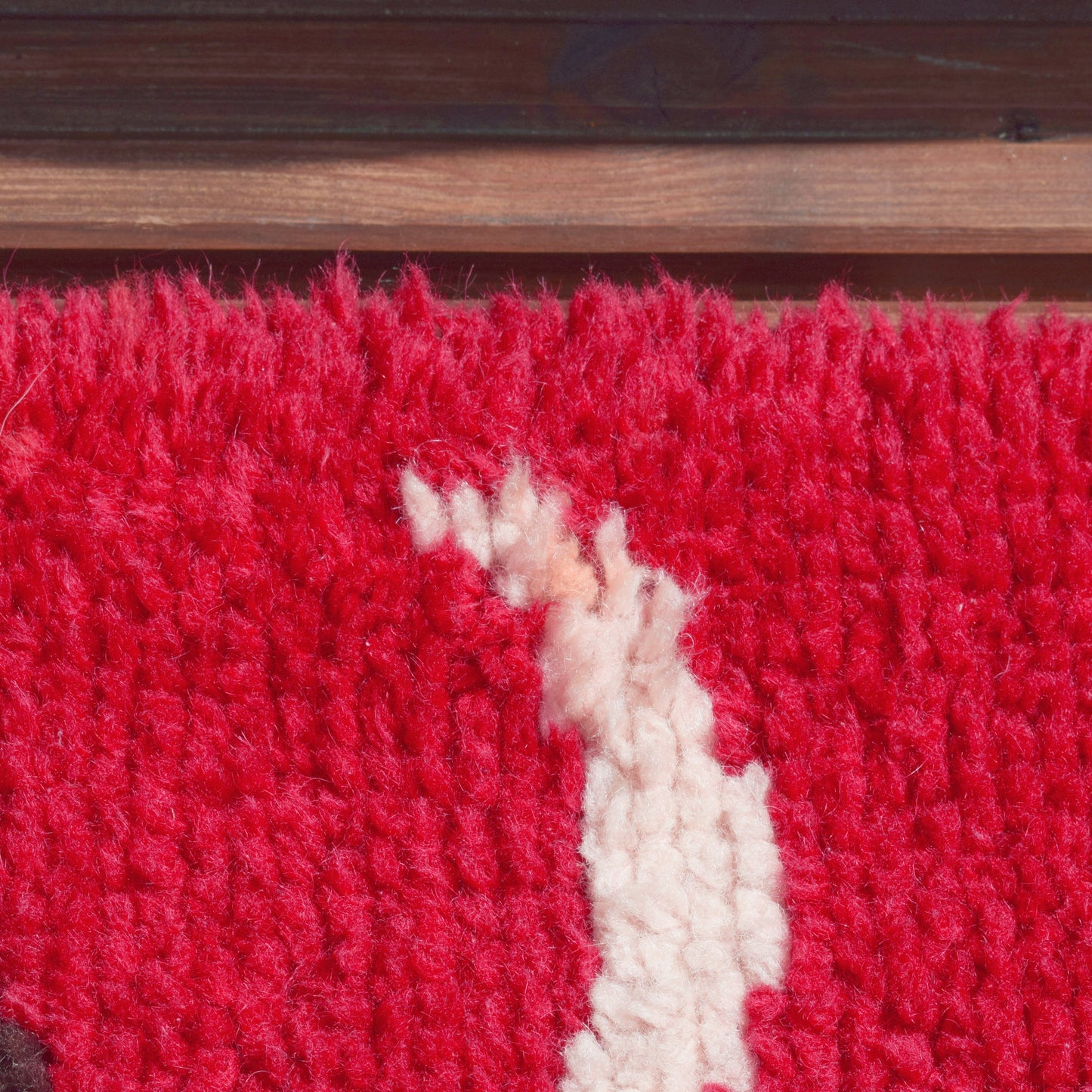 Vintage 1970s Handmade Latch Hooked Rug - Pink Owl Design by Pineapple Retro