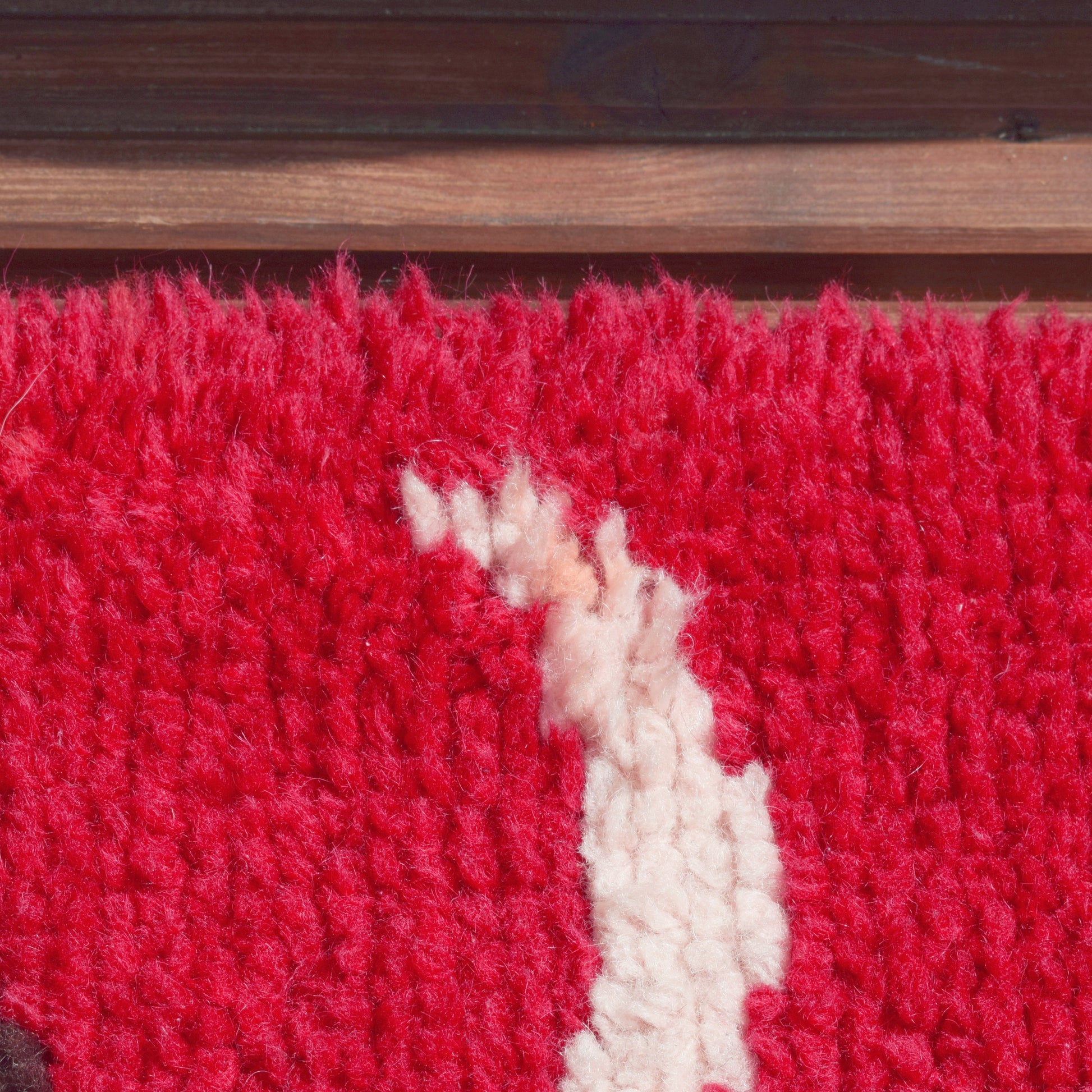 Vintage 1970s Handmade Latch Hooked Rug - Pink Owl Design by Pineapple Retro