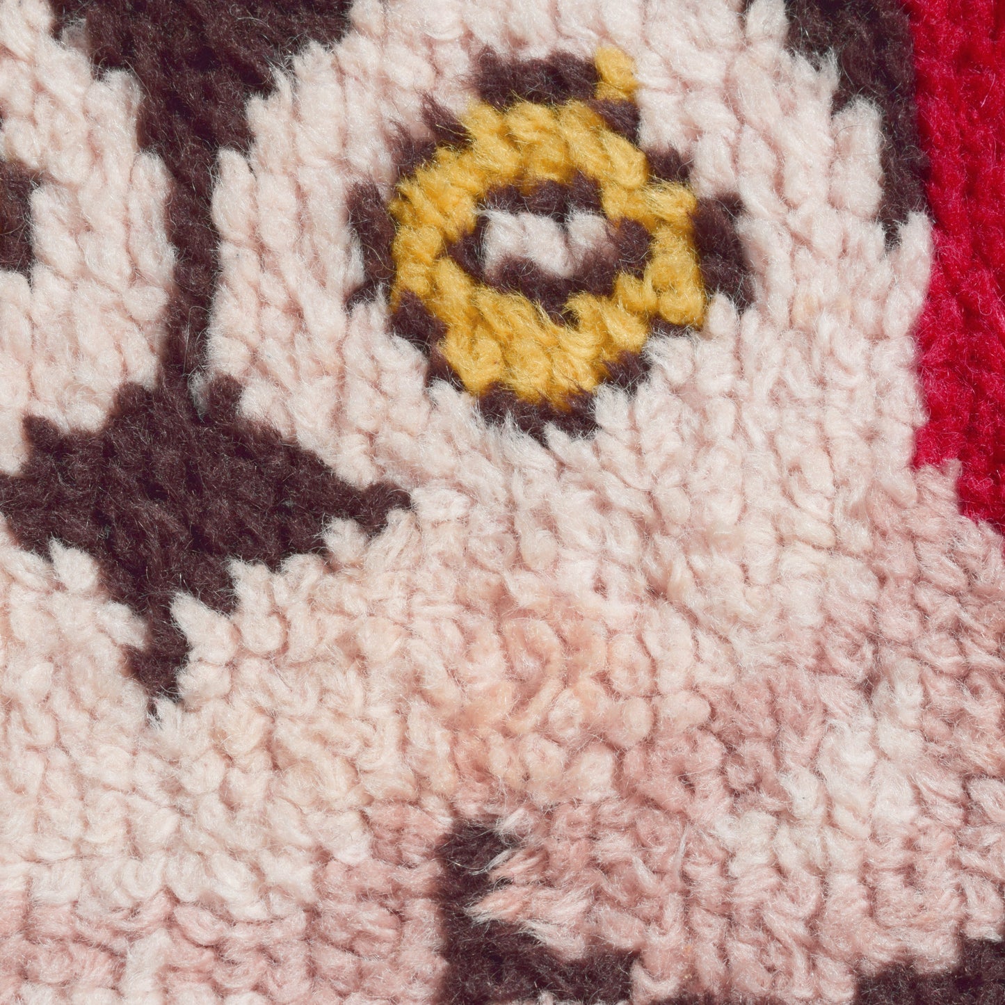 Vintage 1970s Handmade Latch Hooked Rug - Pink Owl Design by Pineapple Retro