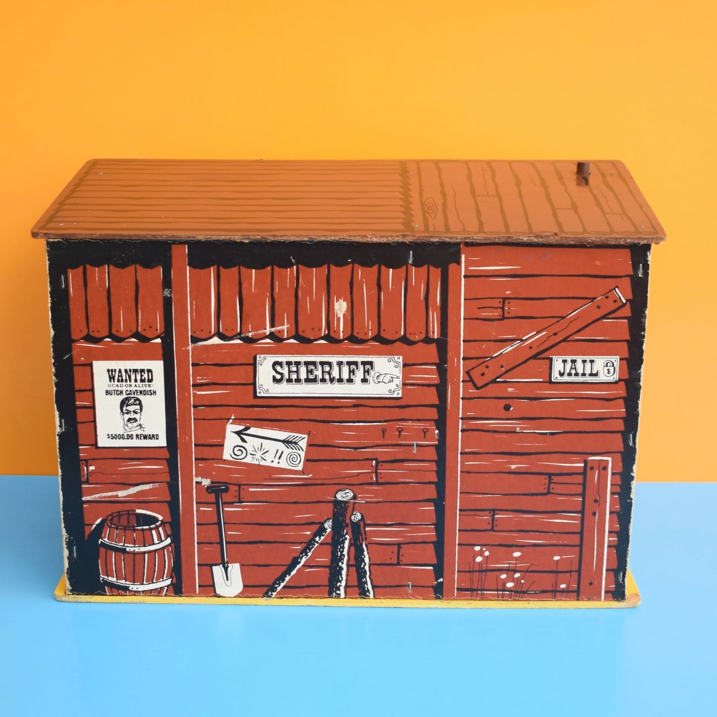 Vintage 1970s Wooden Lone Ranger Marx / Sio Playset - Sheriff Office / Jail by Pineapple Retro