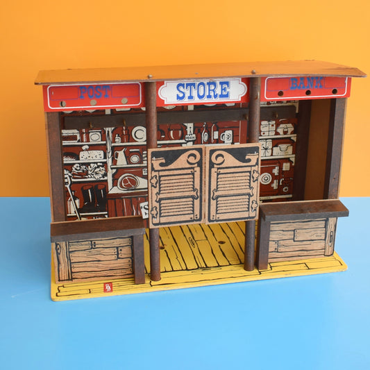 Vintage 1970s Wooden Lone Ranger Marx / Sio Play Set - Post Office / Bank / Store by Pineapple Retro