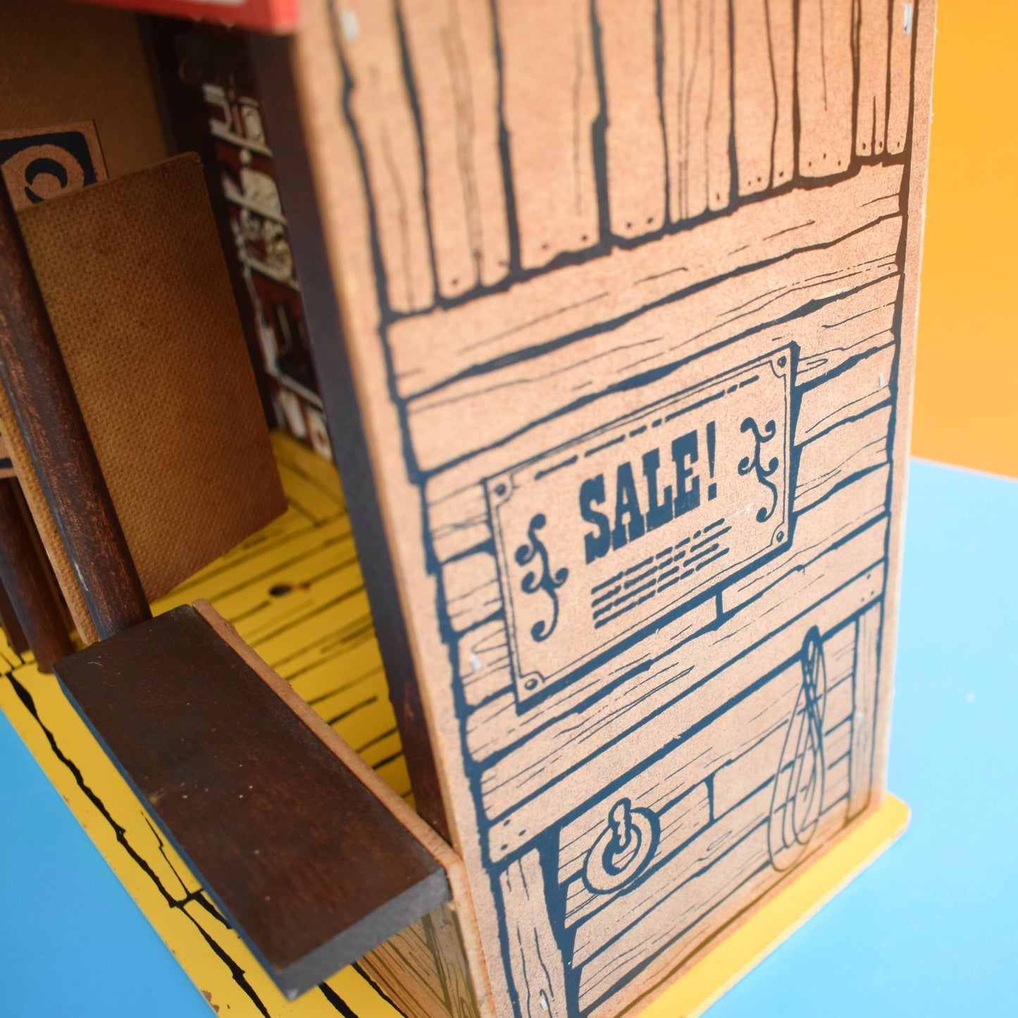 Vintage 1970s Wooden Lone Ranger Marx / Sio Play Set - Post Office / Bank / Store by Pineapple Retro