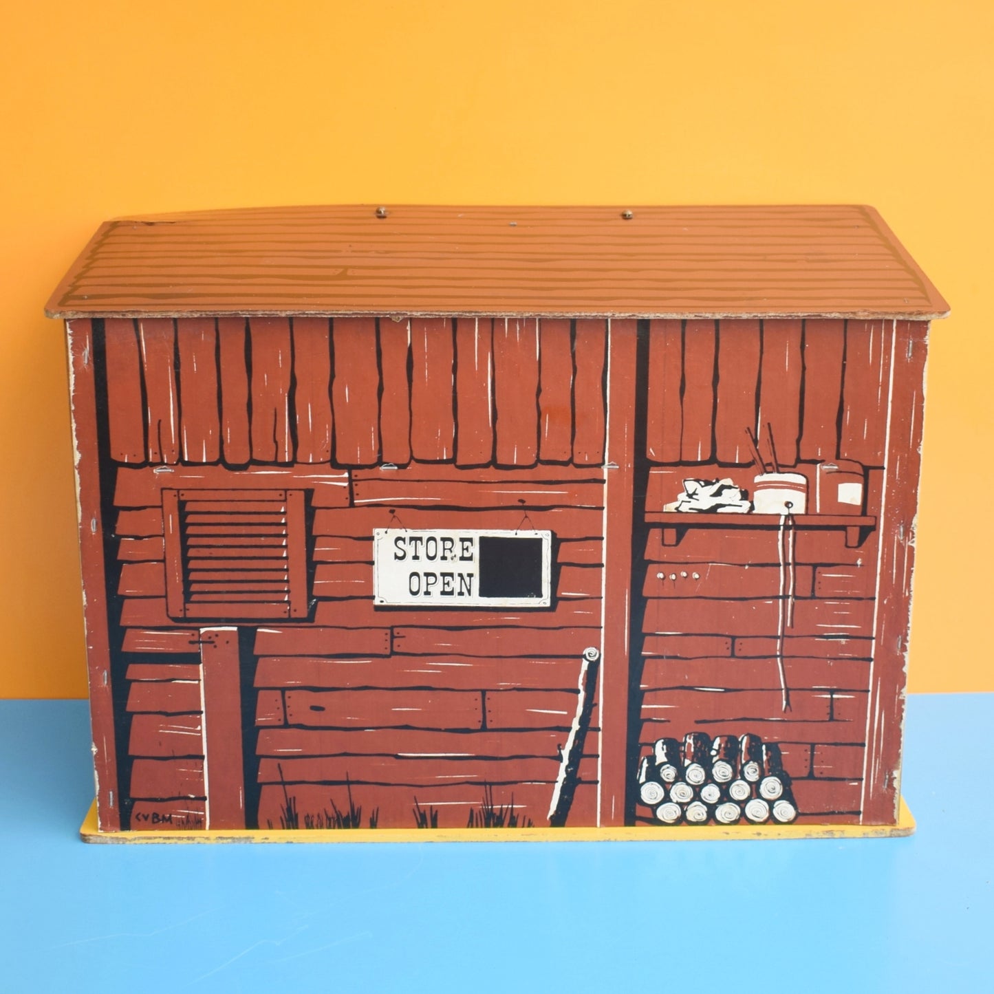 Vintage 1970s Wooden Lone Ranger Marx / Sio Play Set - Post Office / Bank / Store by Pineapple Retro