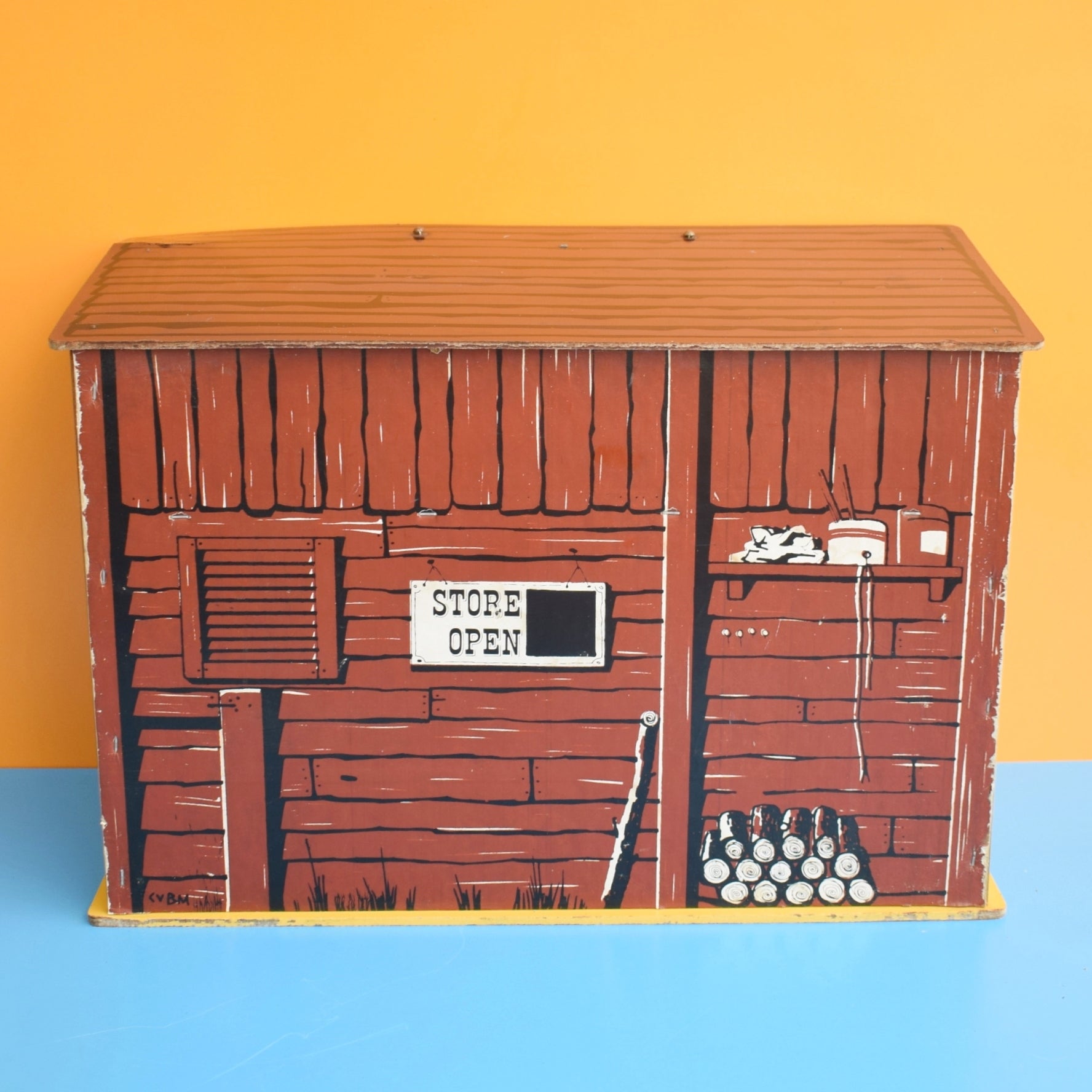 Vintage 1970s Wooden Lone Ranger Marx / Sio Play Set - Post Office / Bank / Store by Pineapple Retro