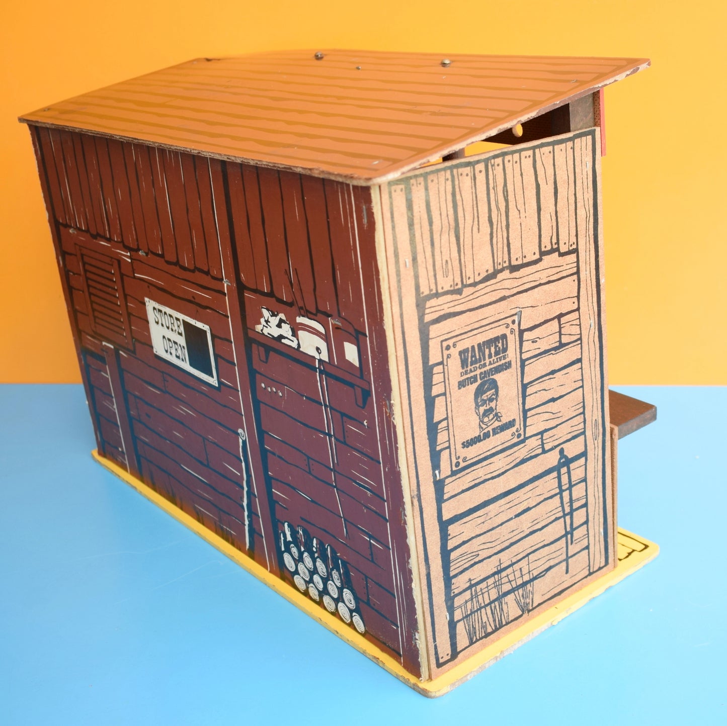 Vintage 1970s Wooden Lone Ranger Marx / Sio Play Set - Post Office / Bank / Store by Pineapple Retro