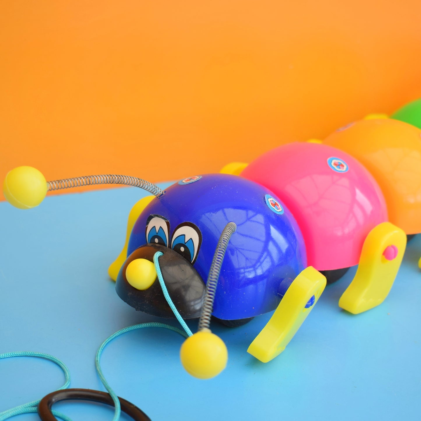 Vintage 1980s Pull Along Caterpillar Toys