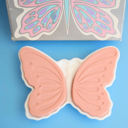 Vintage 1980s Avon Butterfly Soap & Soap Dish- Wings Of Beauty - Boxed by Pineapple Retro