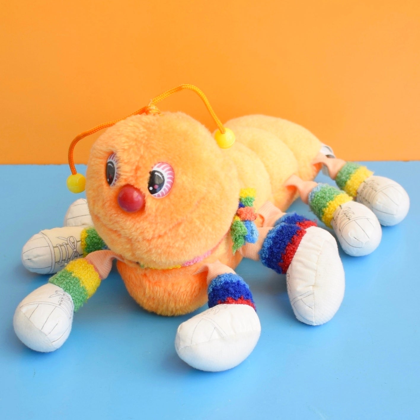 Vintage 1980s Lots-a-Lots-a-Legs Plush Caterpillar Toy by Vintage