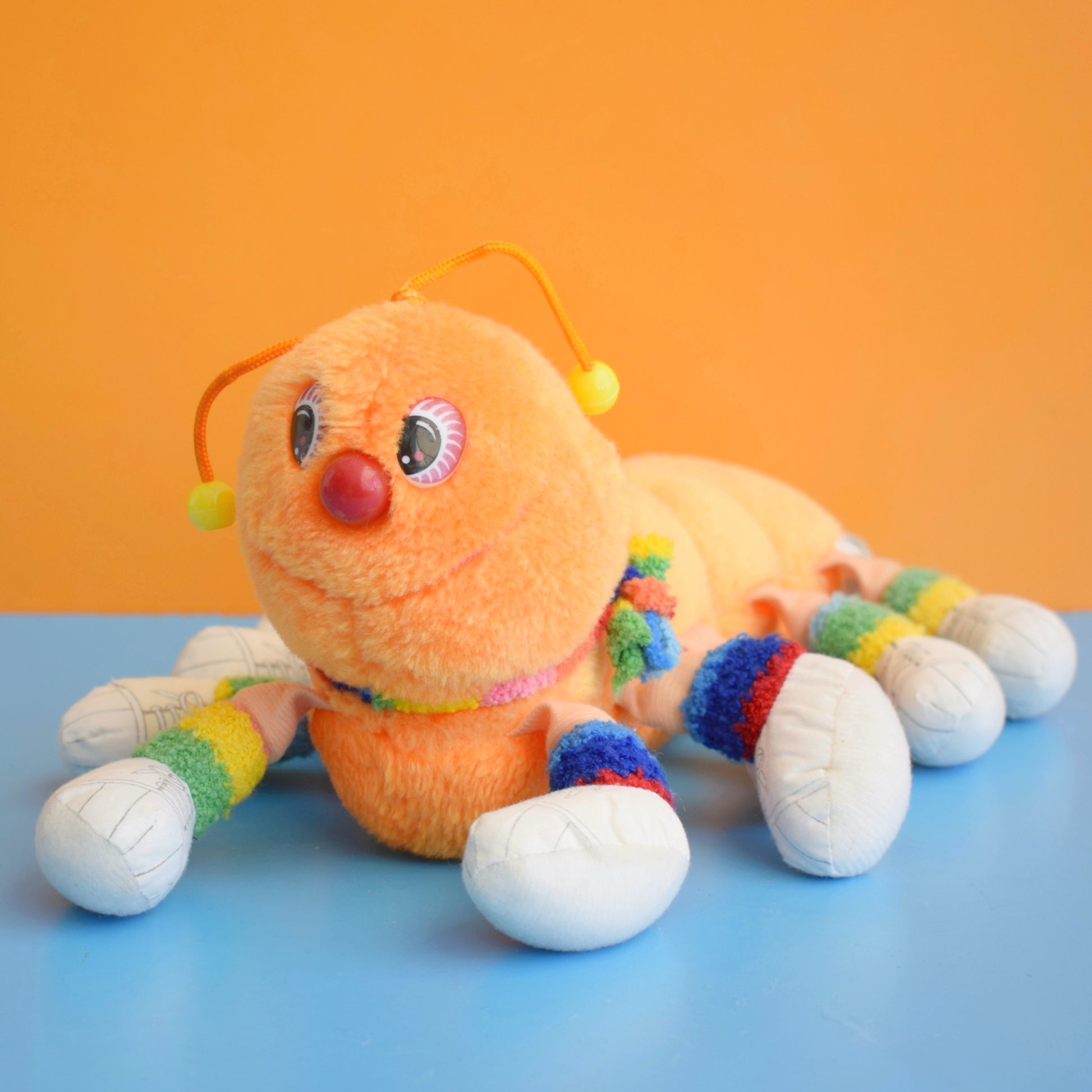 Vintage 1980s Lots-a-Lots-a-Legs Plush Caterpillar Toy by Vintage