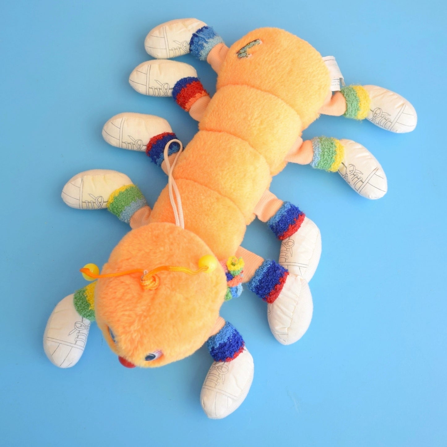 Vintage 1980s Lots-a-Lots-a-Legs Plush Caterpillar Toy by Vintage