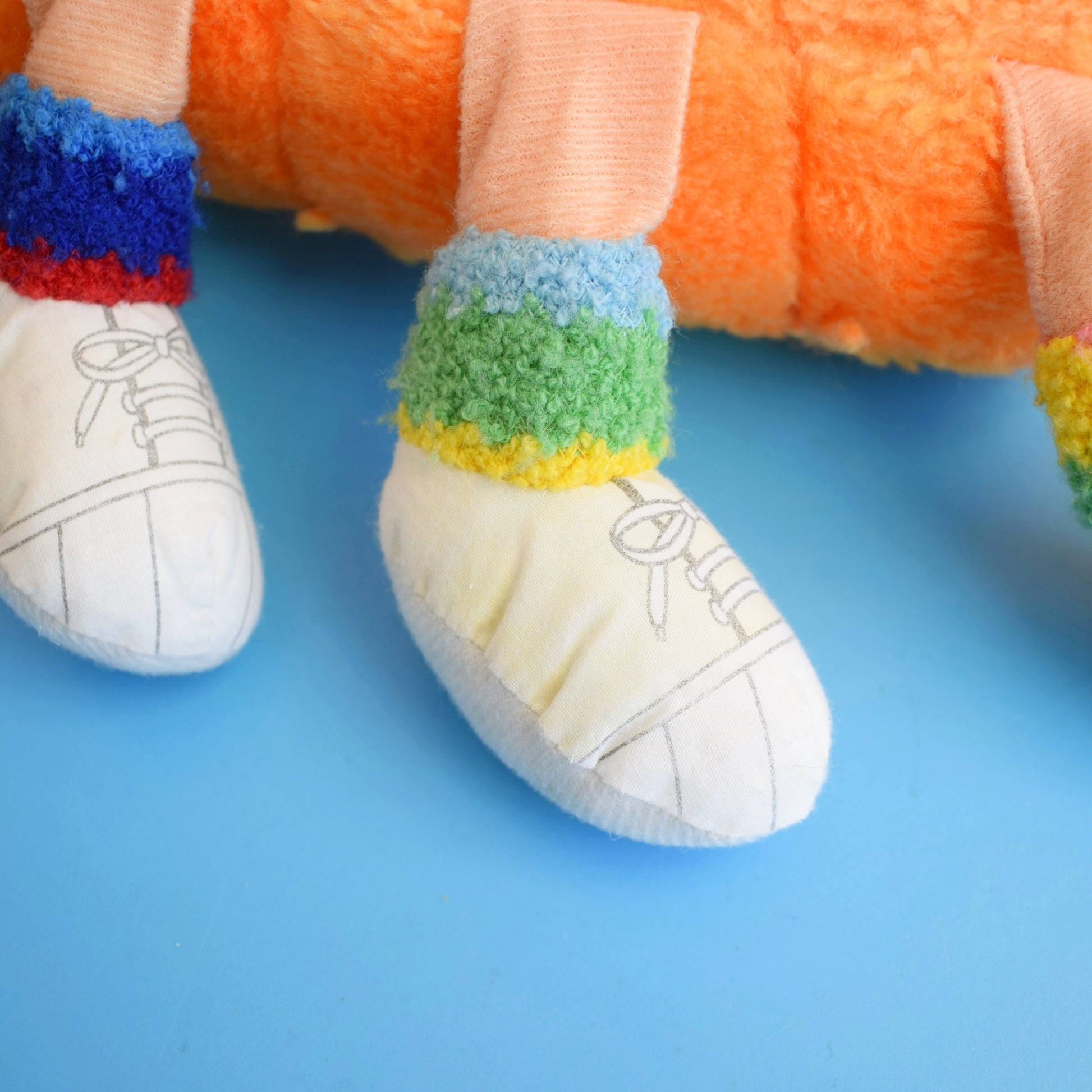Vintage 1980s Lots-a-Lots-a-Legs Plush Caterpillar Toy by Vintage