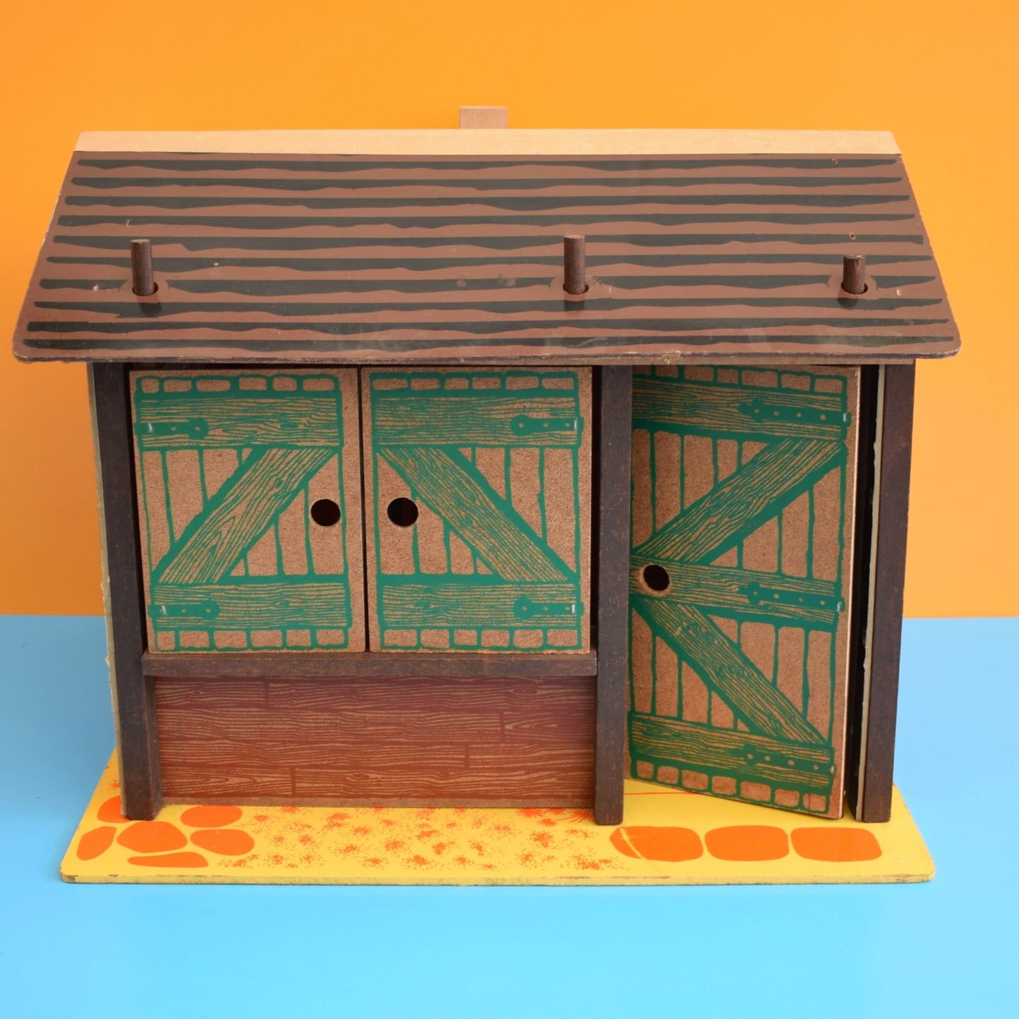 Vintage 1970s Wooden Lone Ranger Marx / Sio Play Set - Farmstead Building by Pineapple Retro