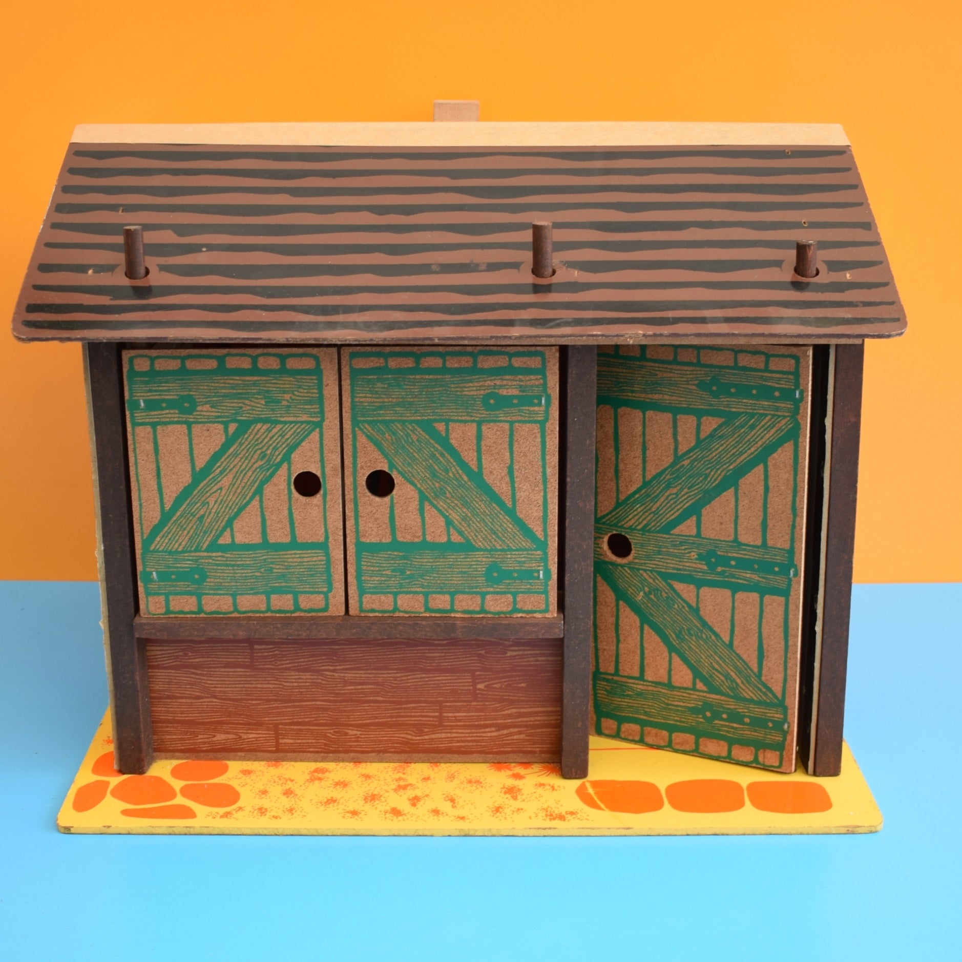 Vintage 1970s Wooden Lone Ranger Marx / Sio Play Set - Farmstead Building by Pineapple Retro