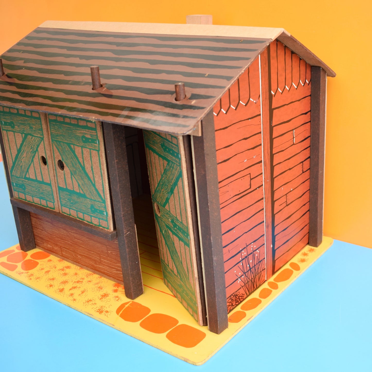 Vintage 1970s Wooden Lone Ranger Marx / Sio Play Set - Farmstead Building by Pineapple Retro