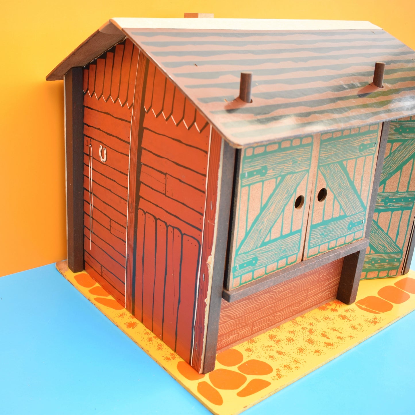 Vintage 1970s Wooden Lone Ranger Marx / Sio Play Set - Farmstead Building by Pineapple Retro
