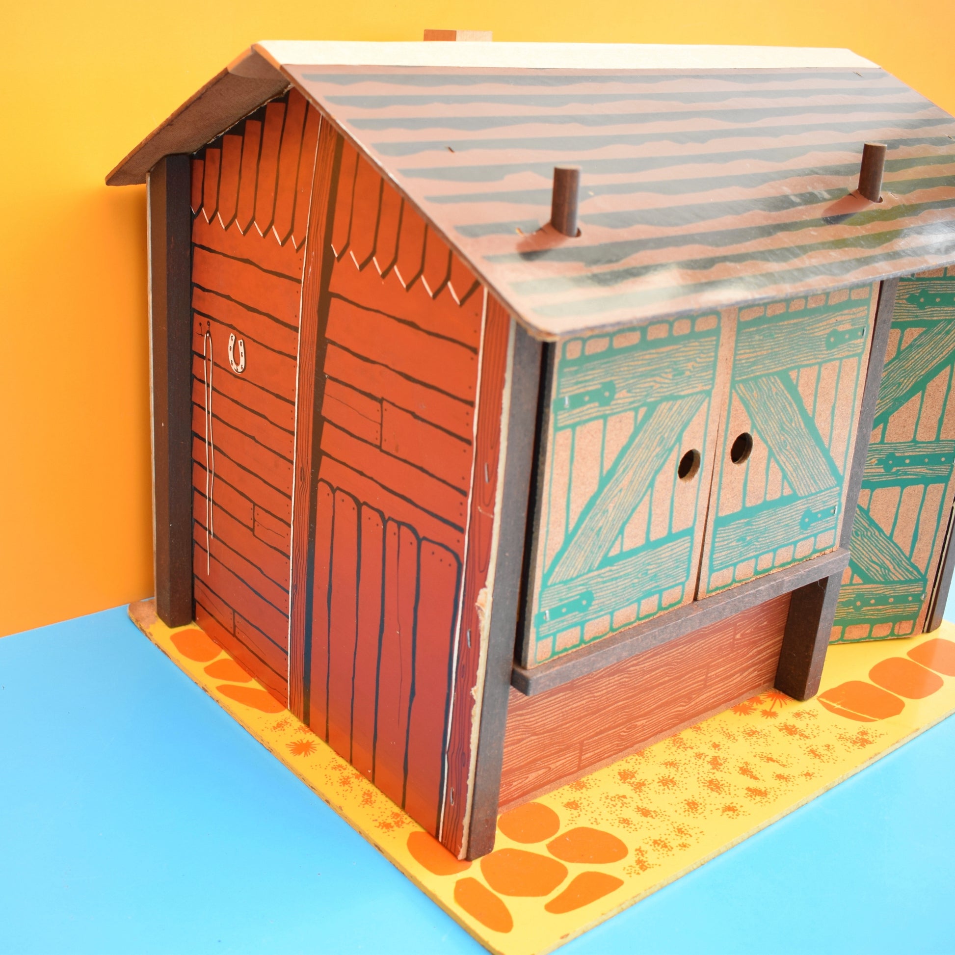 Vintage 1970s Wooden Lone Ranger Marx / Sio Play Set - Farmstead Building by Pineapple Retro