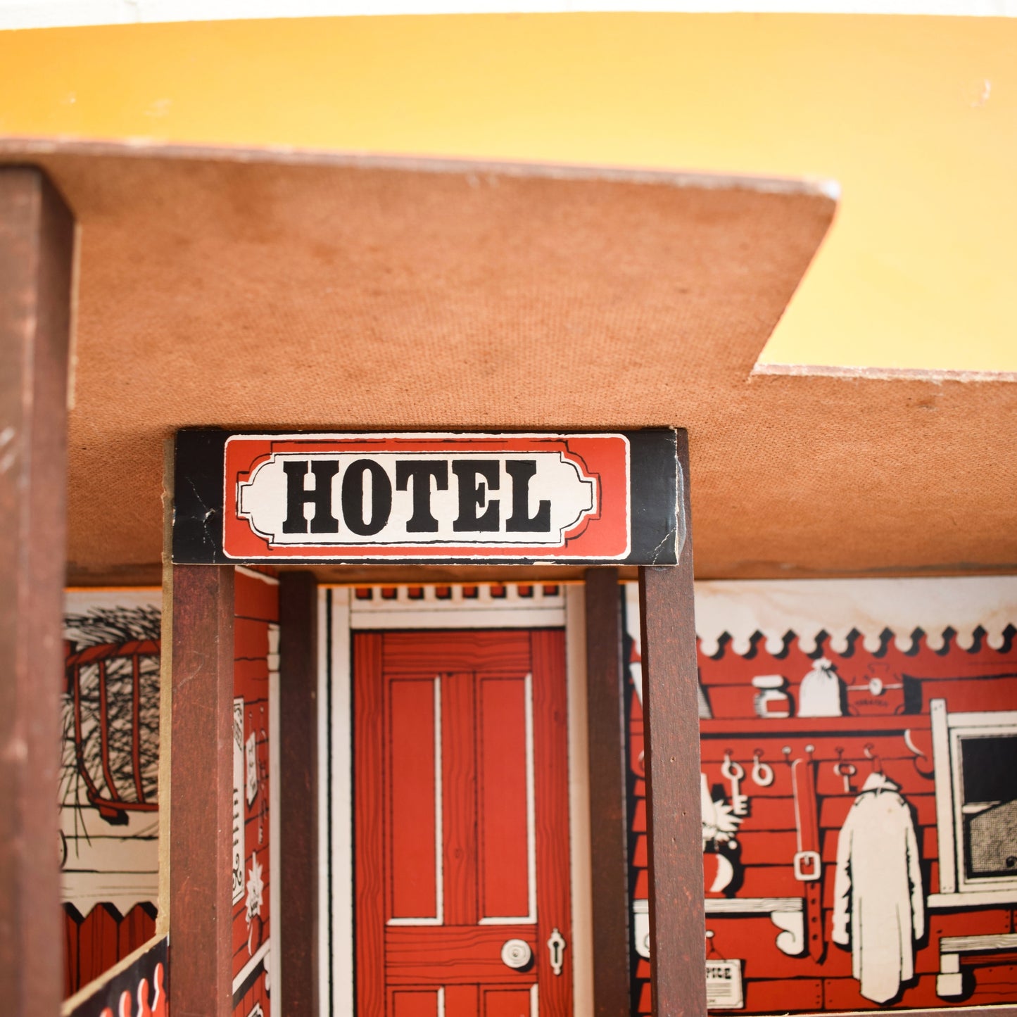 Vintage 1970s Wooden Lone Ranger Marx / Sio Play Set - Stable / Hotel by Pineapple Retro
