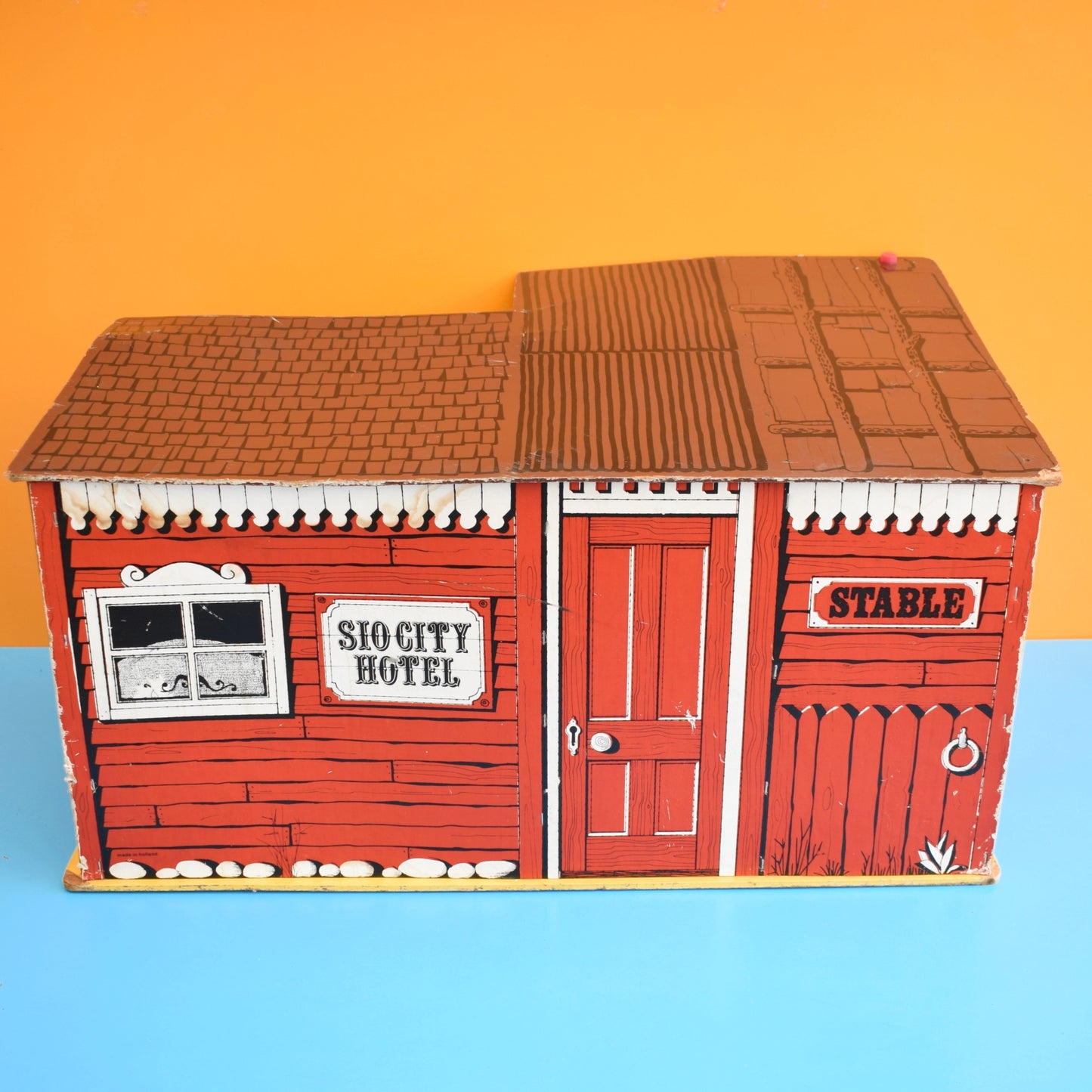 Vintage 1970s Wooden Lone Ranger Marx / Sio Play Set - Stable / Hotel by Pineapple Retro