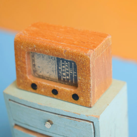 Vintage 1960s Barton Lundby Drawers/ Cot - Wooden/ Radio / Grecon Doll by Pineapple Retro