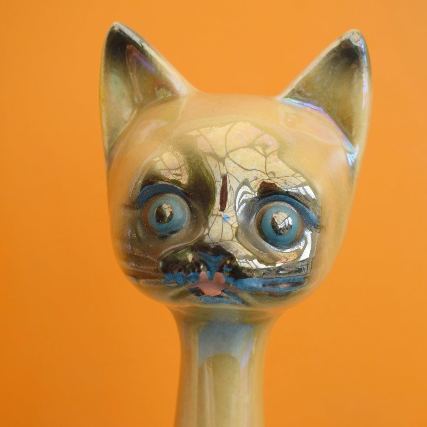 Vintage 1960s Ceramic Jema Holland Tall Necked Cats