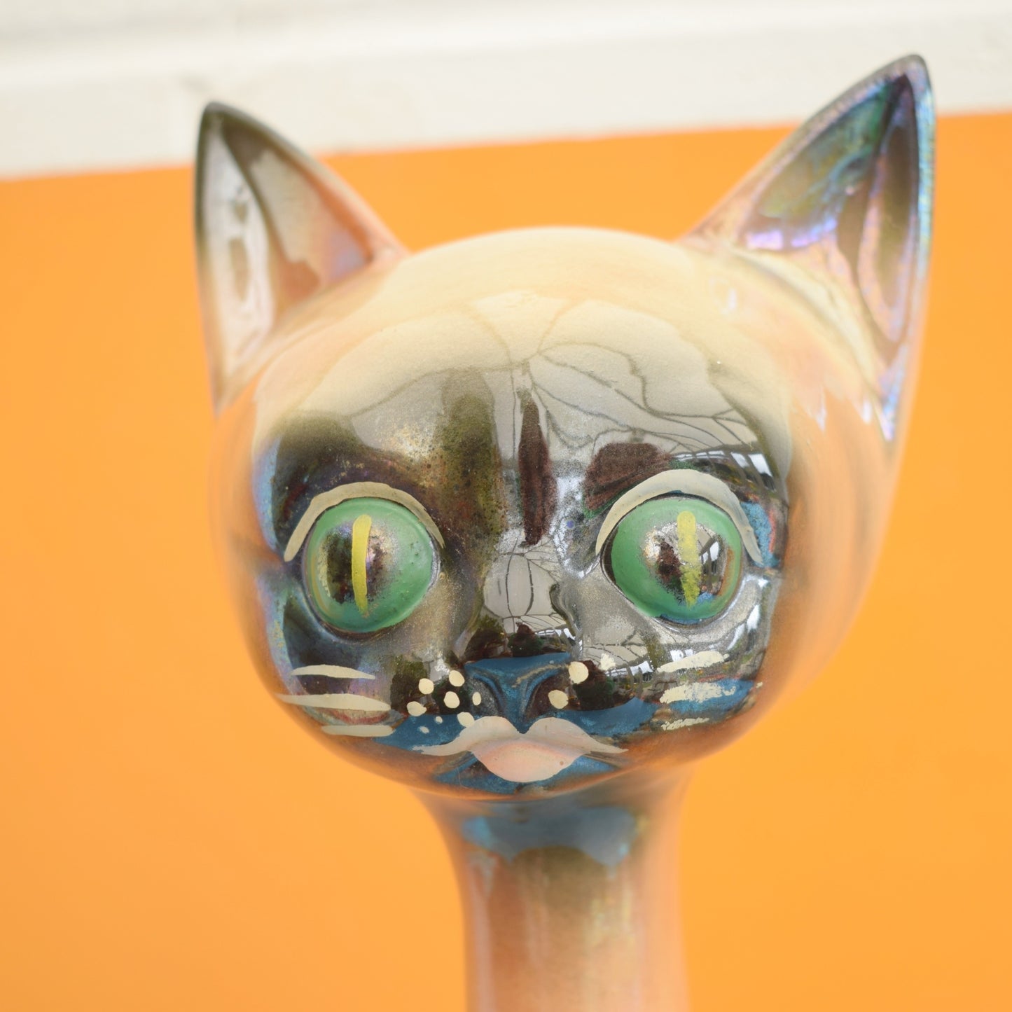 Vintage 1960s Ceramic Jema Holland Tall Necked Cats