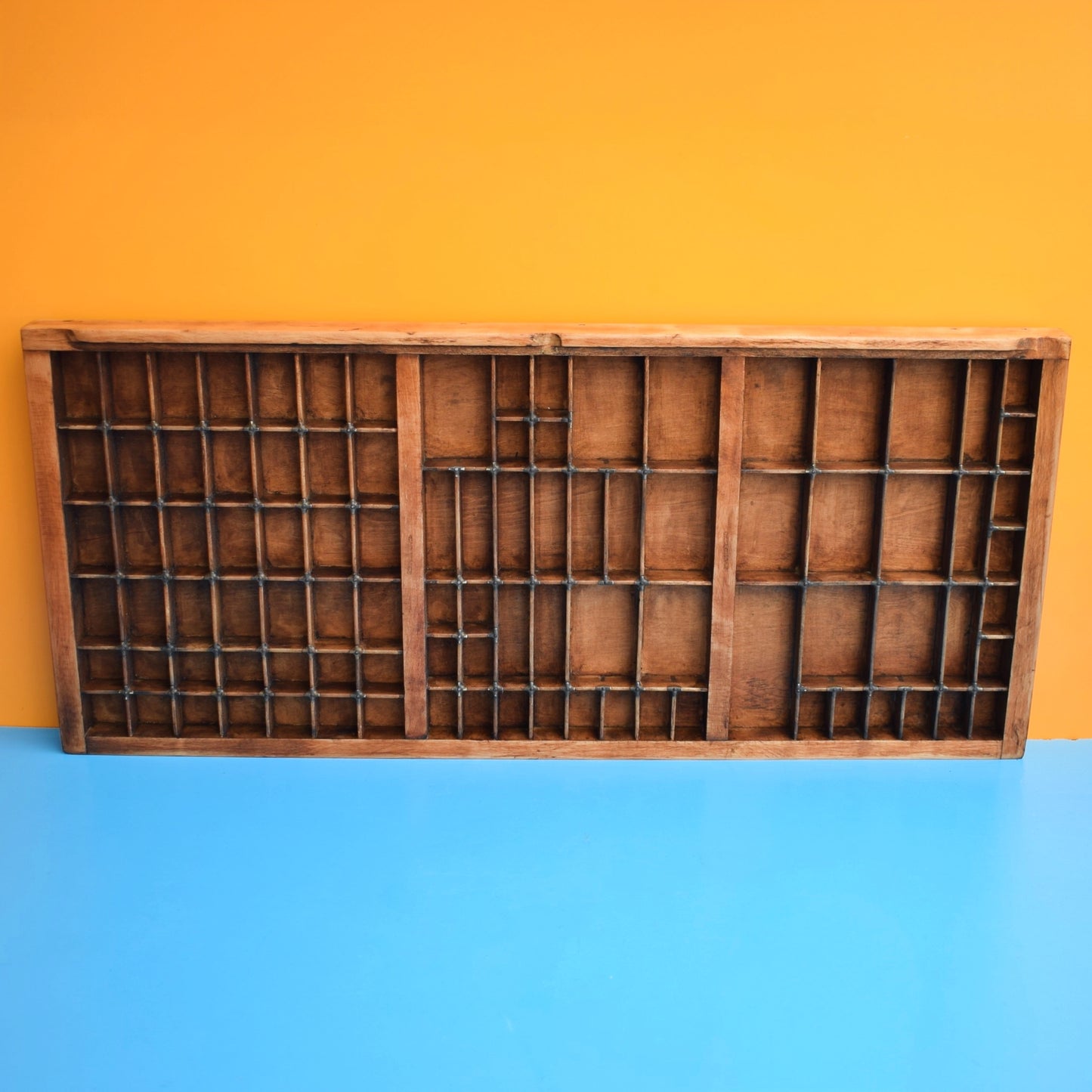 Vintage 1950s Wooden Printers Tray - Collection Display by Pineapple Retro