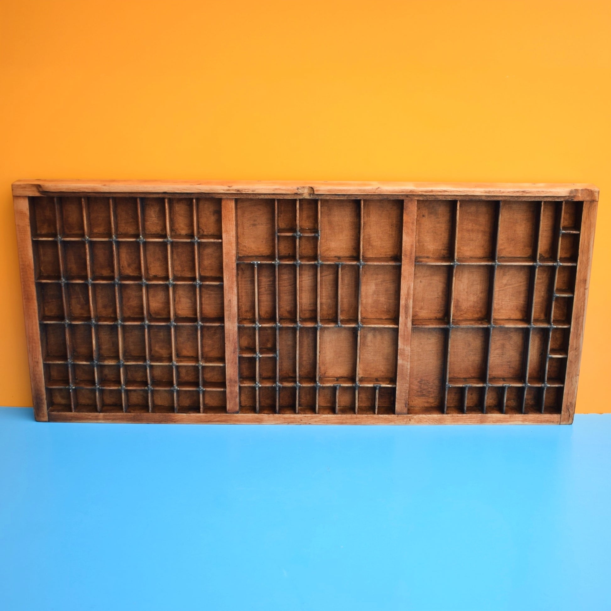 Vintage 1950s Wooden Printers Tray - Collection Display by Pineapple Retro