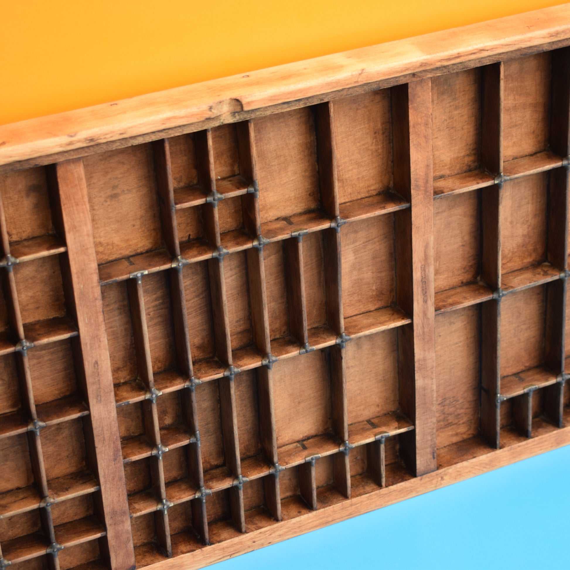 Vintage 1950s Wooden Printers Tray - Collection Display by Pineapple Retro