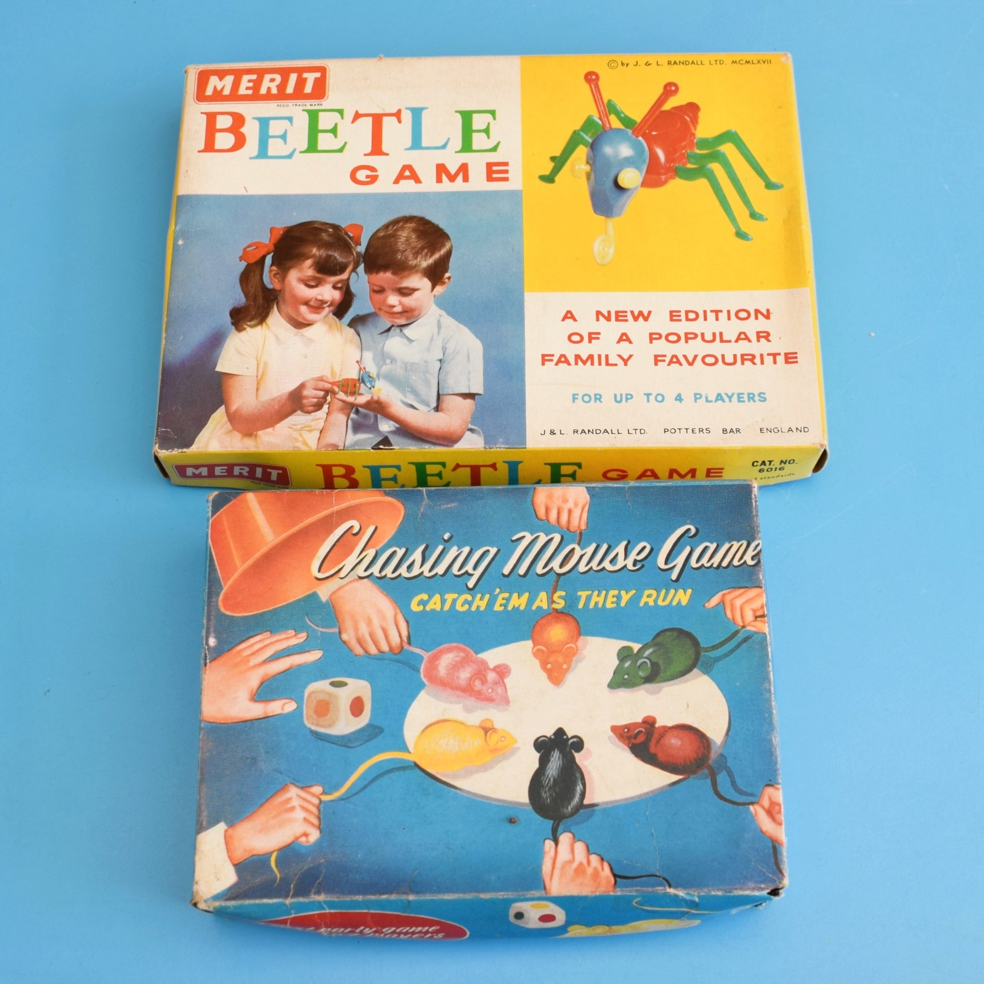 Vintage 1960s Beetle Game / Chasing Mouse Game by Vintage