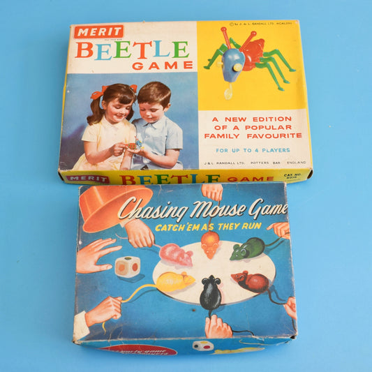 Vintage 1960s Beetle Game / Chasing Mouse Game by Vintage