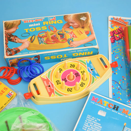 Vintage 1970s Colourful Game Collection- In Packaging by Vintage