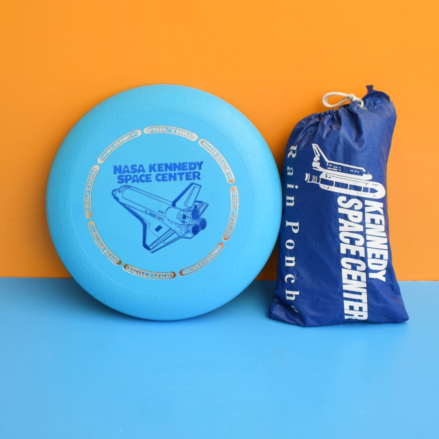 Vintage 1980s Plastic Frisbee / Poncho - Nasa Kennedy Space Center