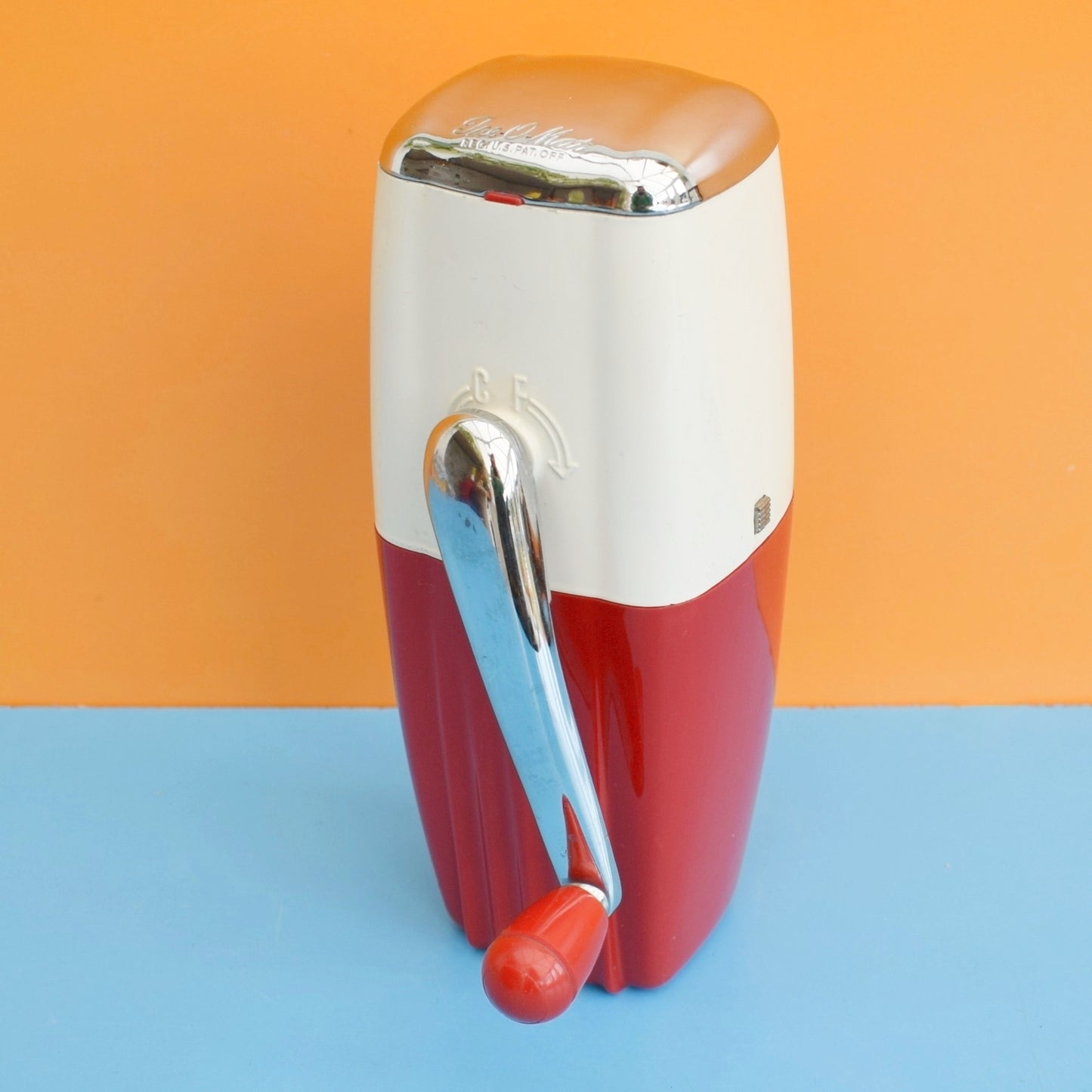 Vintage 1950s Ice O Mat - Ice Crusher - Red